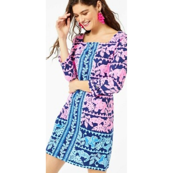 Lilly Pulitzer Dresses & Skirts - NWOT Lilly Pulitzer BAILEE High Tide Navy Perfect Pair Engineered DRESS SZ LG